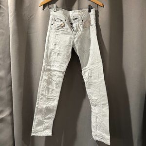 Rag & Bone White Ripped Jeans